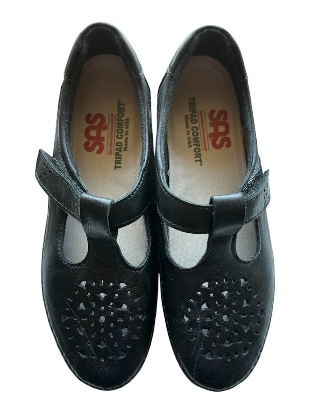 SAS Girls Black T-Strap Comfort Mary Jane